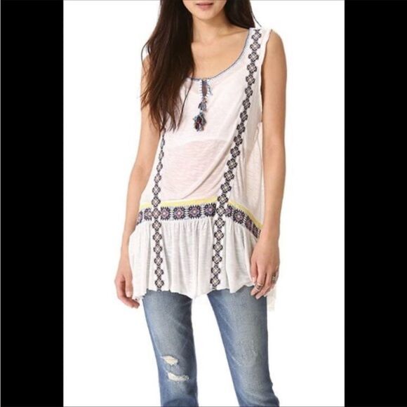 Free People Moonlight Mile Tunic Top Size Medium - Picture 1 of 7
